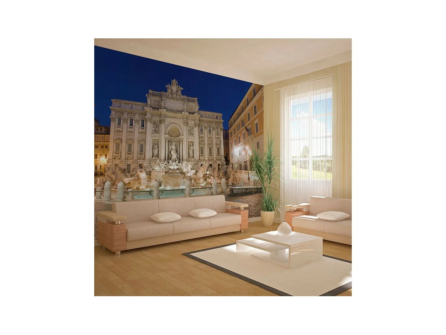 Papier Peint "Fontaine de Trevi Rome" 231 x 300 cm