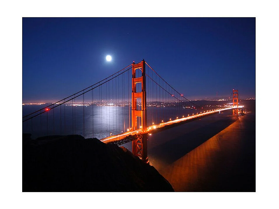 Papier Peint "Golden Gate Bridge de Nuit" 154 x 200 cm