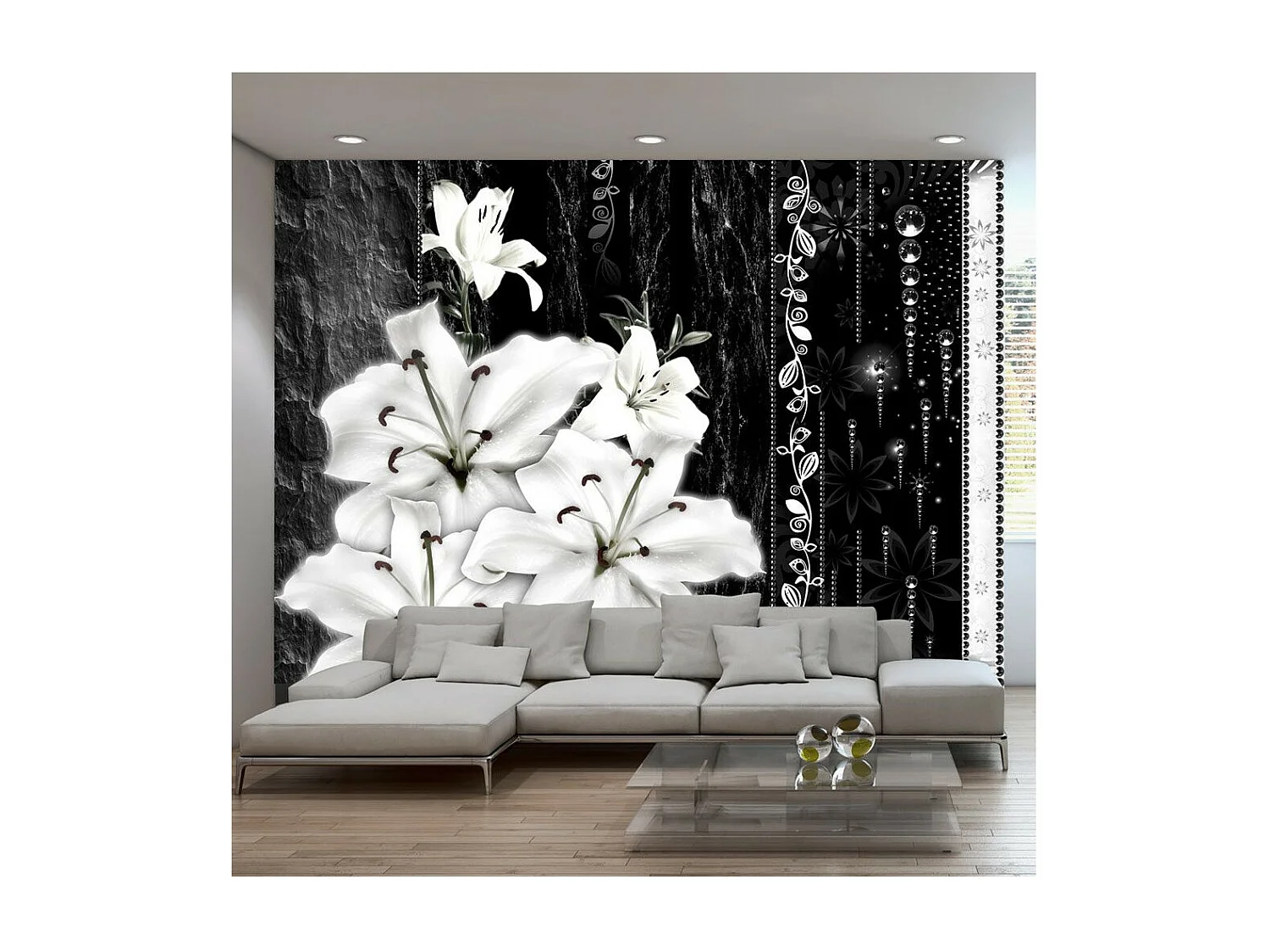 Papier Peint "Crying Lilies" 105 x 150 cm