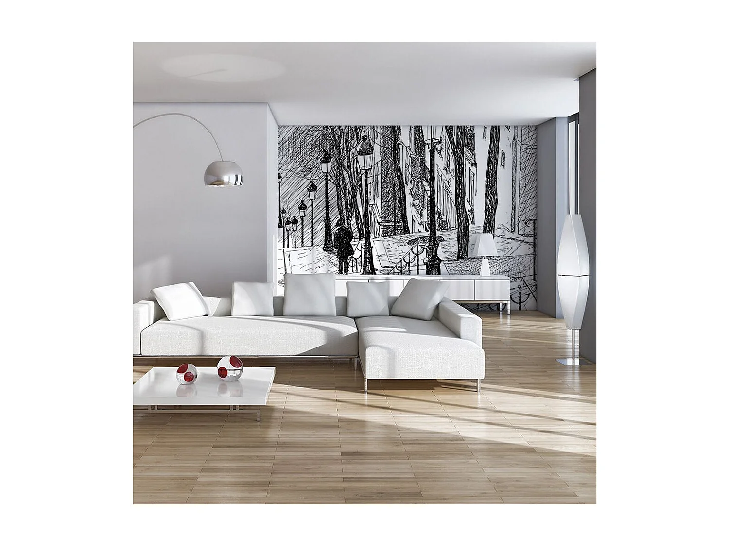 Papier Peint "Escaliers Montmartre" 270 x 350 cm