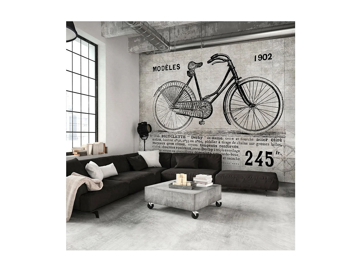 Papier Peint "Bicycle Vintage" 175 x 250 cm