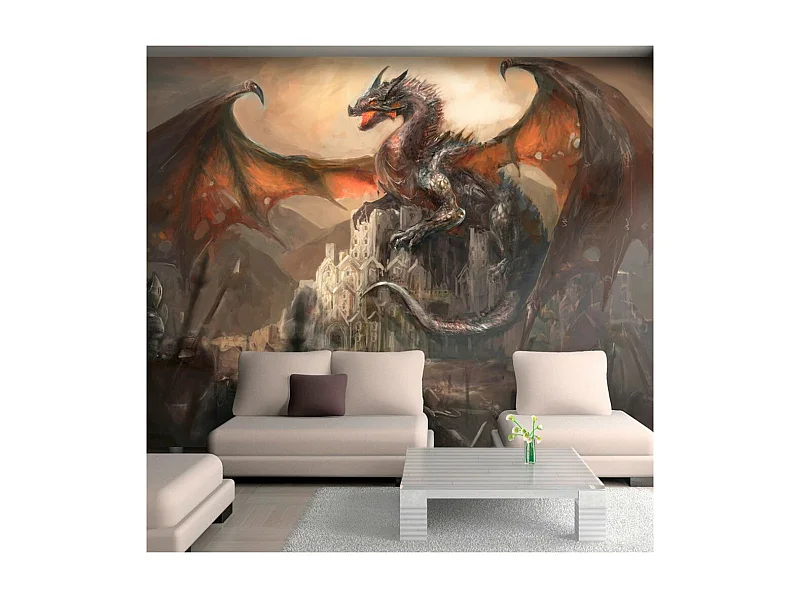 Papier Peint "Dragon Castle" 175 x 250 cm