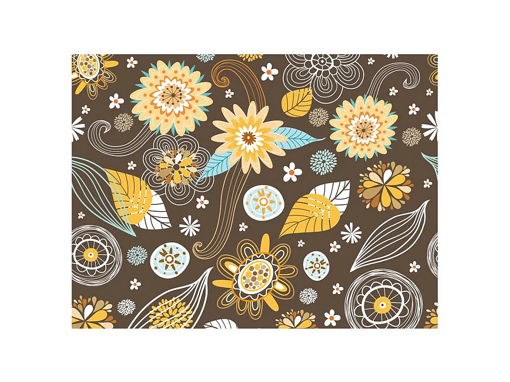 Papier Peint "Fleurs Transparentes" 193 x 250 cm