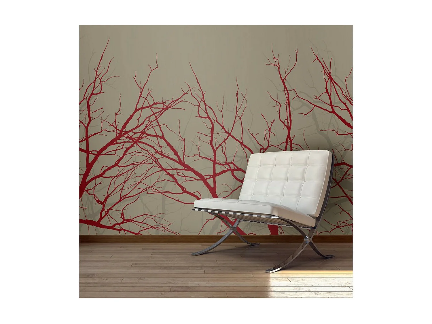 Papier Peint "Red Hot Branches" 154 x 200 cm