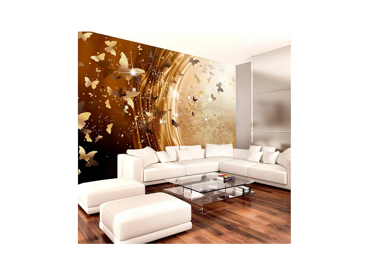 Papier Peint "Golden Path" 70 x 100 cm