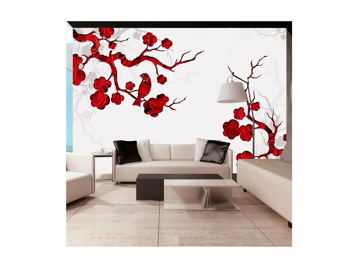 Papier Peint "Red Bush" 175 x 250 cm