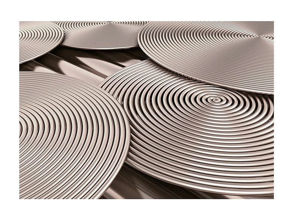 Papier Peint "Copper Spirals" 245 x 350 cm