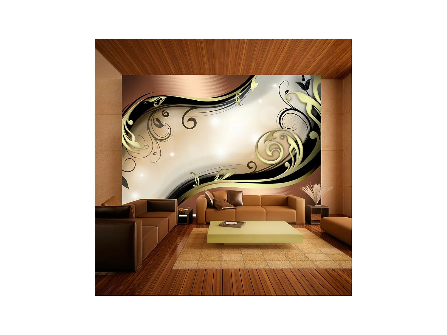 Papier Peint "Golden Glow" 210 x 300 cm