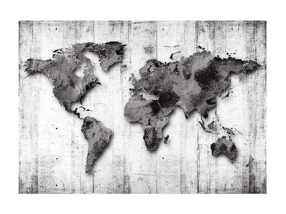 Papier Peint "World in Shades of Gray" 105 x 150 cm
