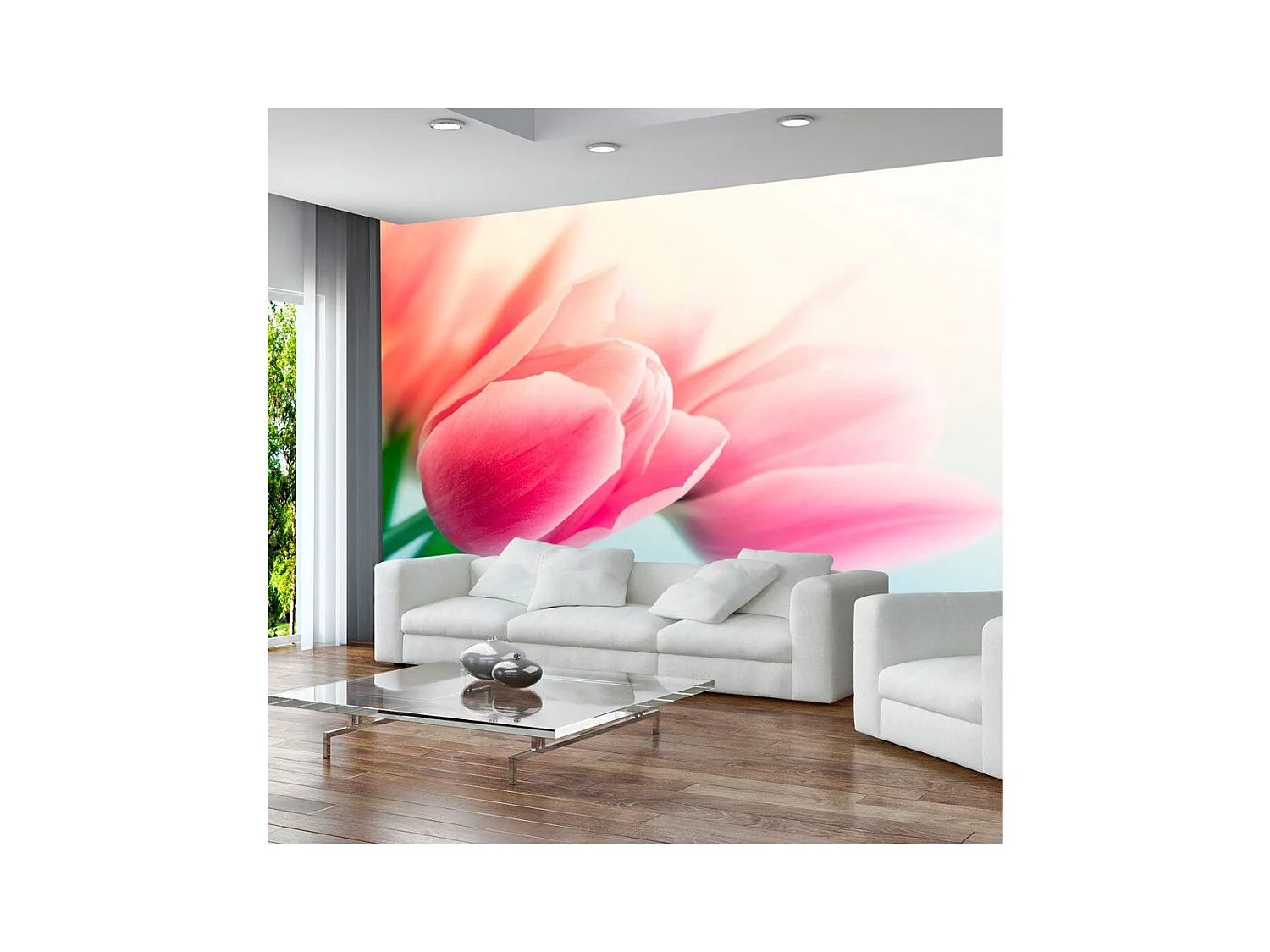 Papier Peint "Printemps & Tulipes" 231 x 300 cm