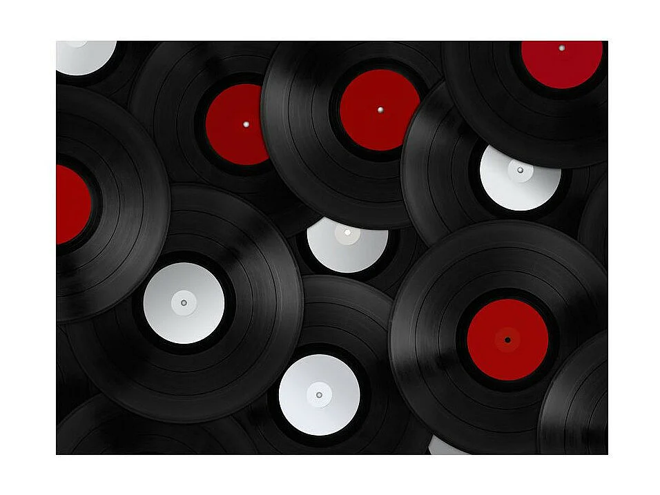 Papier Peint "Vinyls : Retro" 231 x 300 cm