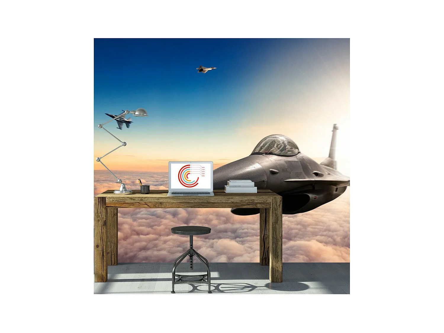 Papier Peint "F16 Fighter Jets" 105 x 150 cm