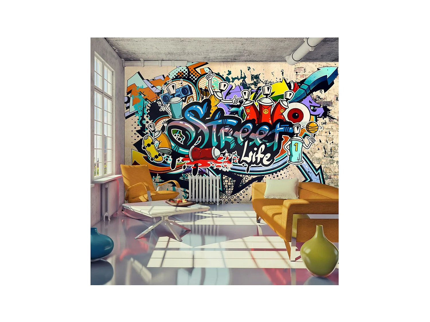 Papier Peint "Street Life" 70 x 100 cm