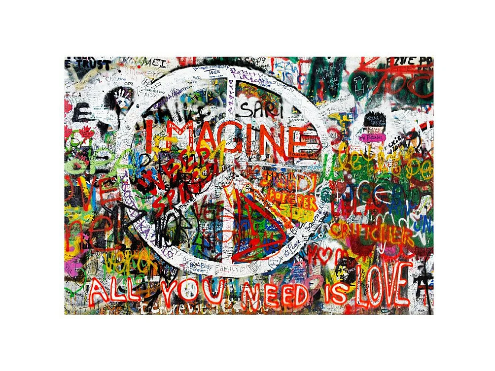 Papier Peint "Hippie Graffiti" 245 x 350 cm