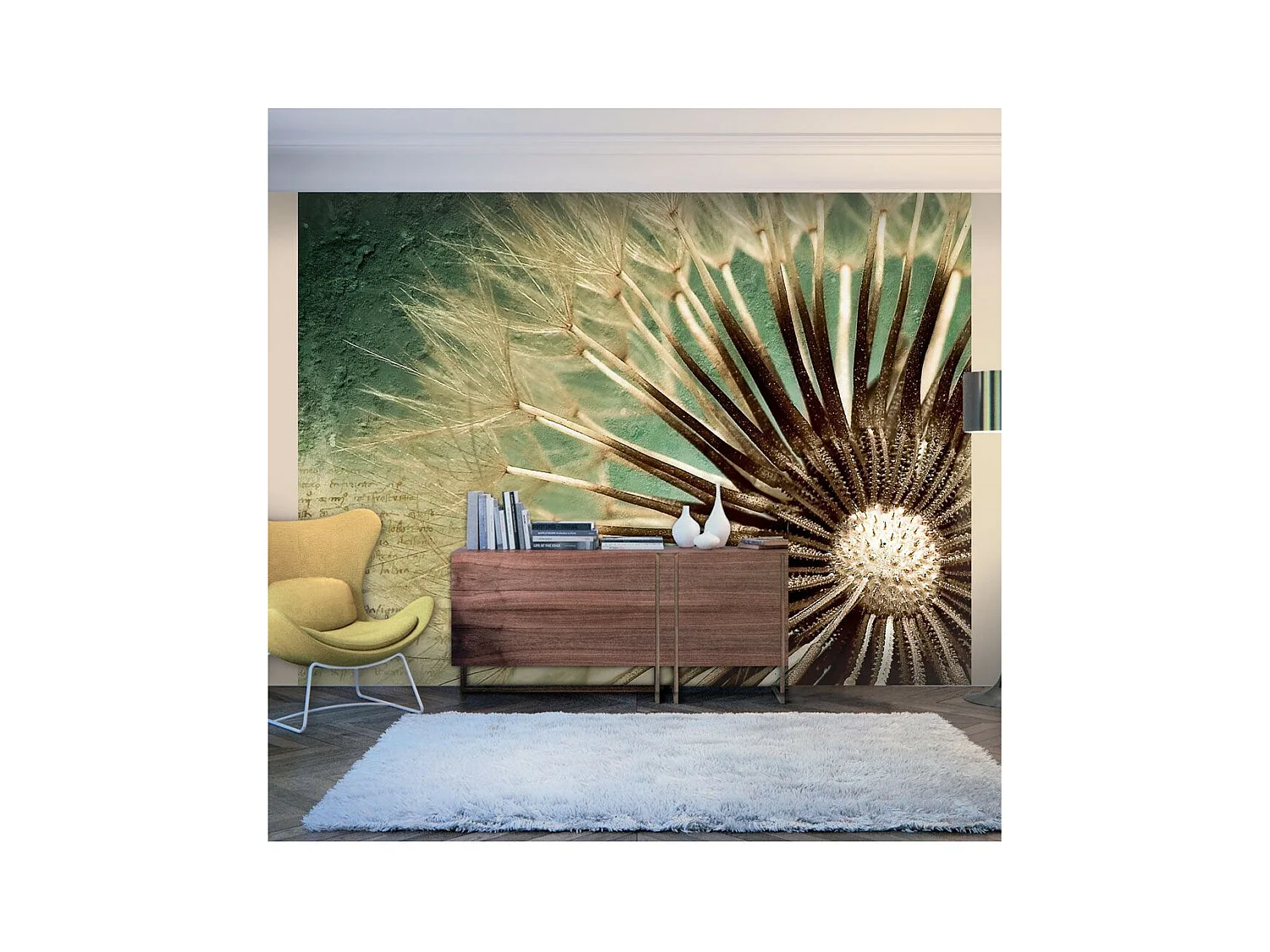 Papier Peint "Focus on Dandelion" 154 x 200 cm