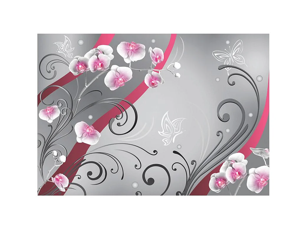 Papier Peint "Pink Orchids Variation" 140 x 200 cm