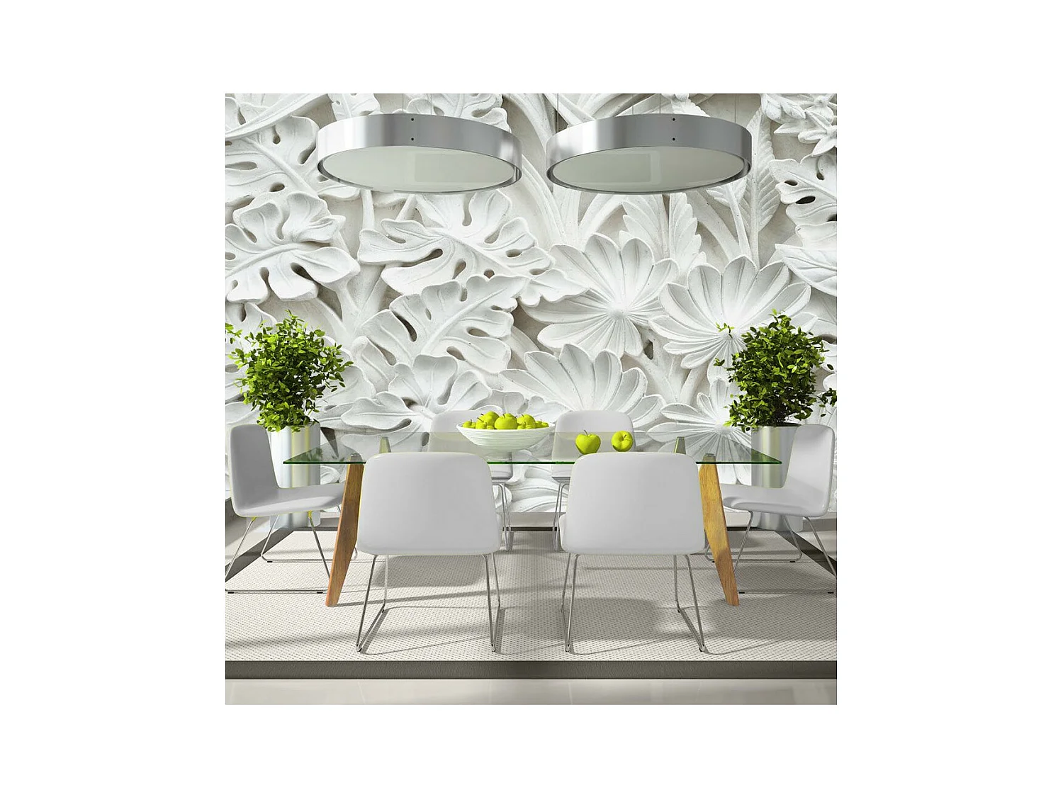 Papier Peint XXL "Jardin d'Albâtre II" 280x500cm