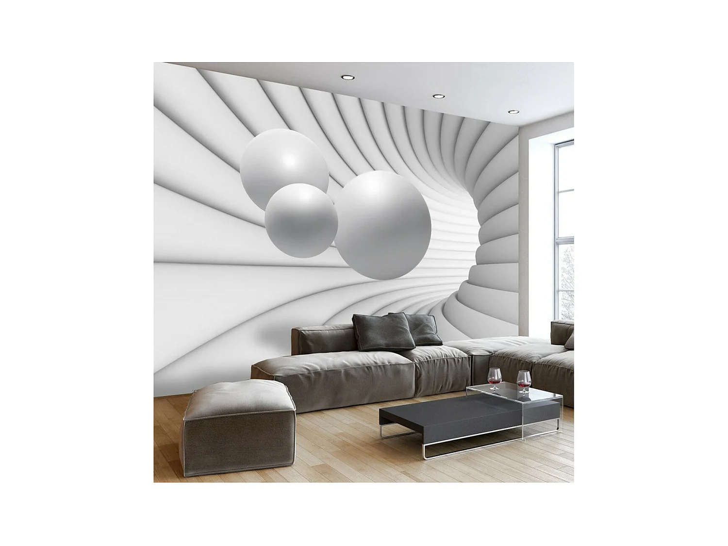 Papier Peint "Race Through the Tunnel" 210 x 300 cm