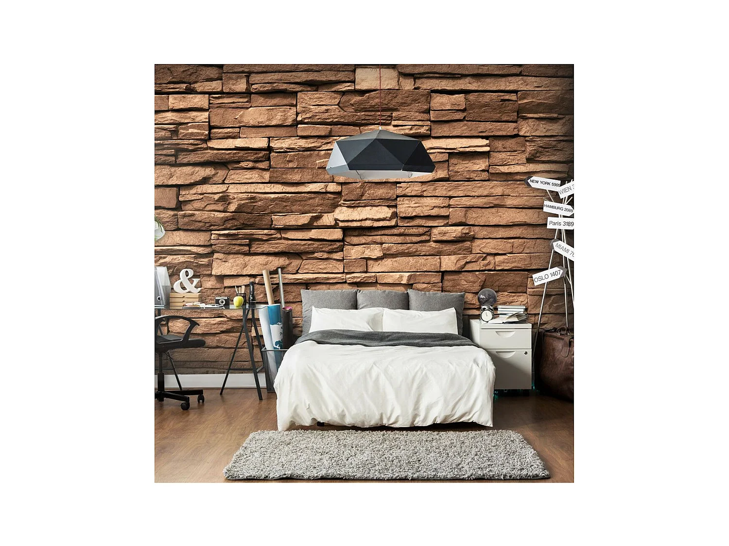 Papier Peint "Chocolate Stones" 245 x 350 cm