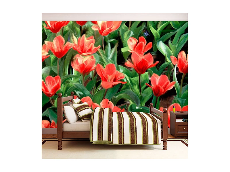 Papier Peint "Painted Flowers" 193 x 250 cm