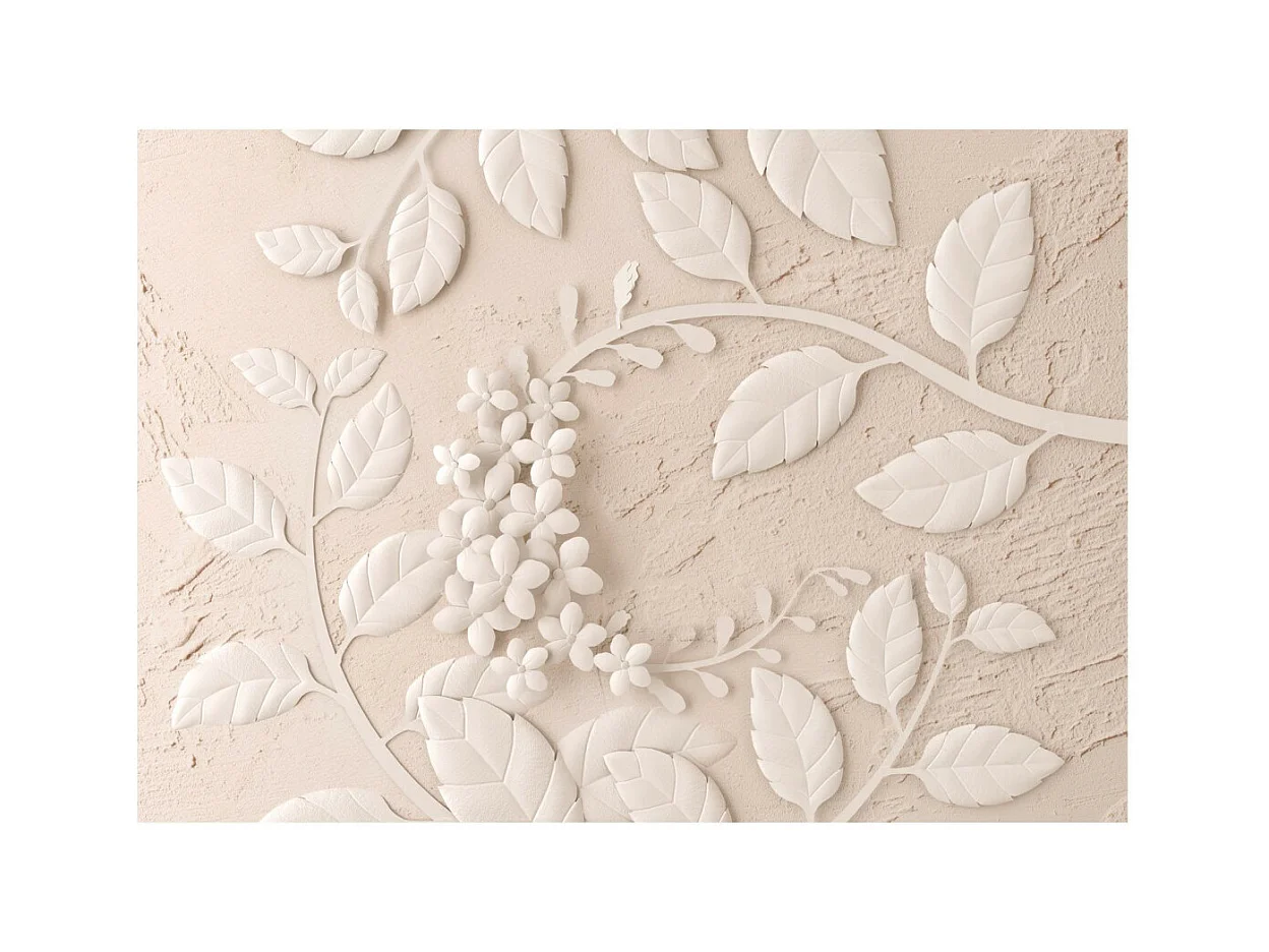 Papier Peint "Paper Flowers Beige" 140 x 200 cm