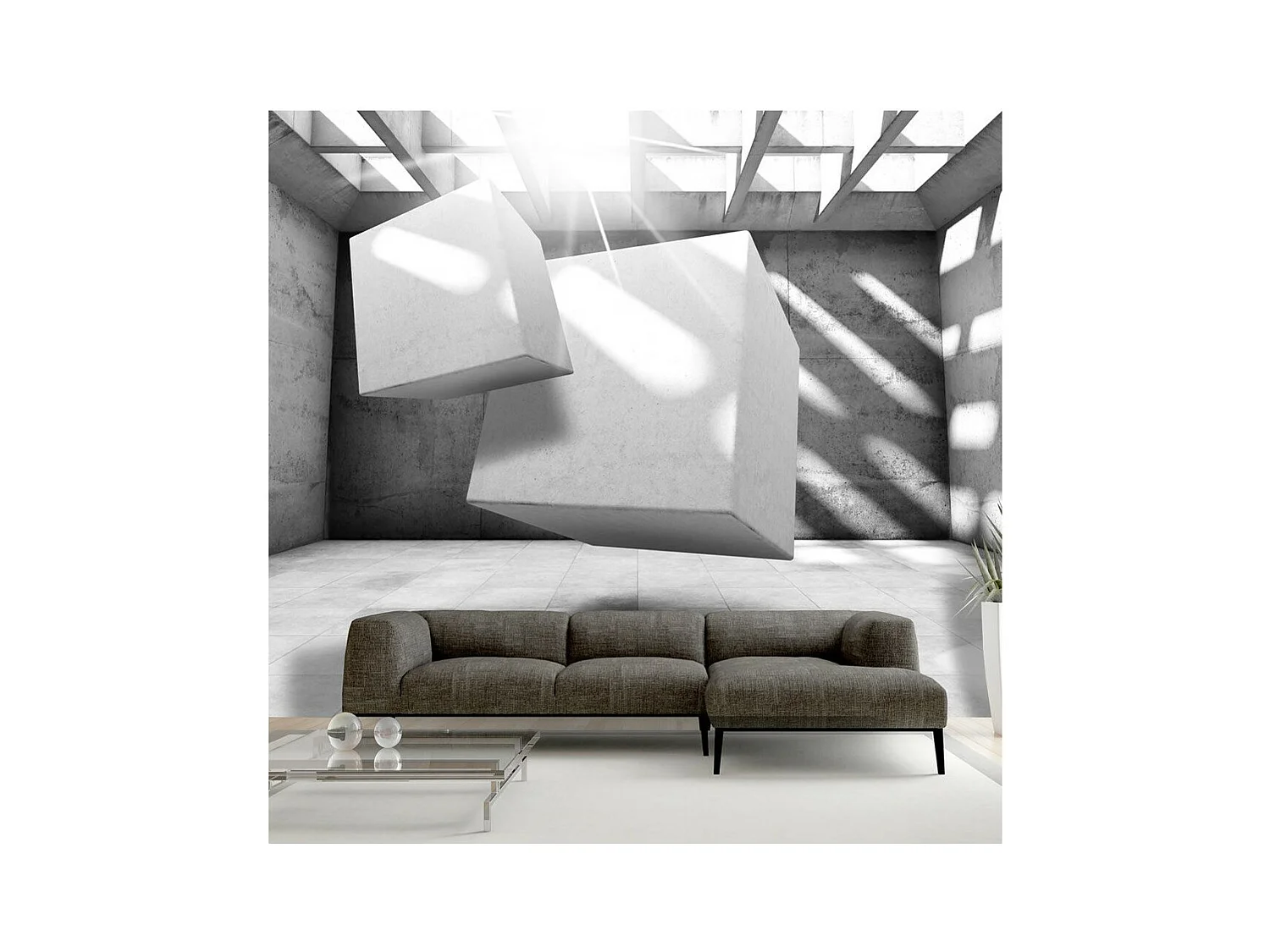 Papier Peint "Dancing Squares" 140 x 200 cm