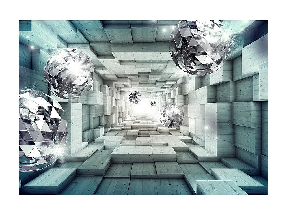 Papier Peint "Journey Through the Blue Tunnel" 140 x 200 cm