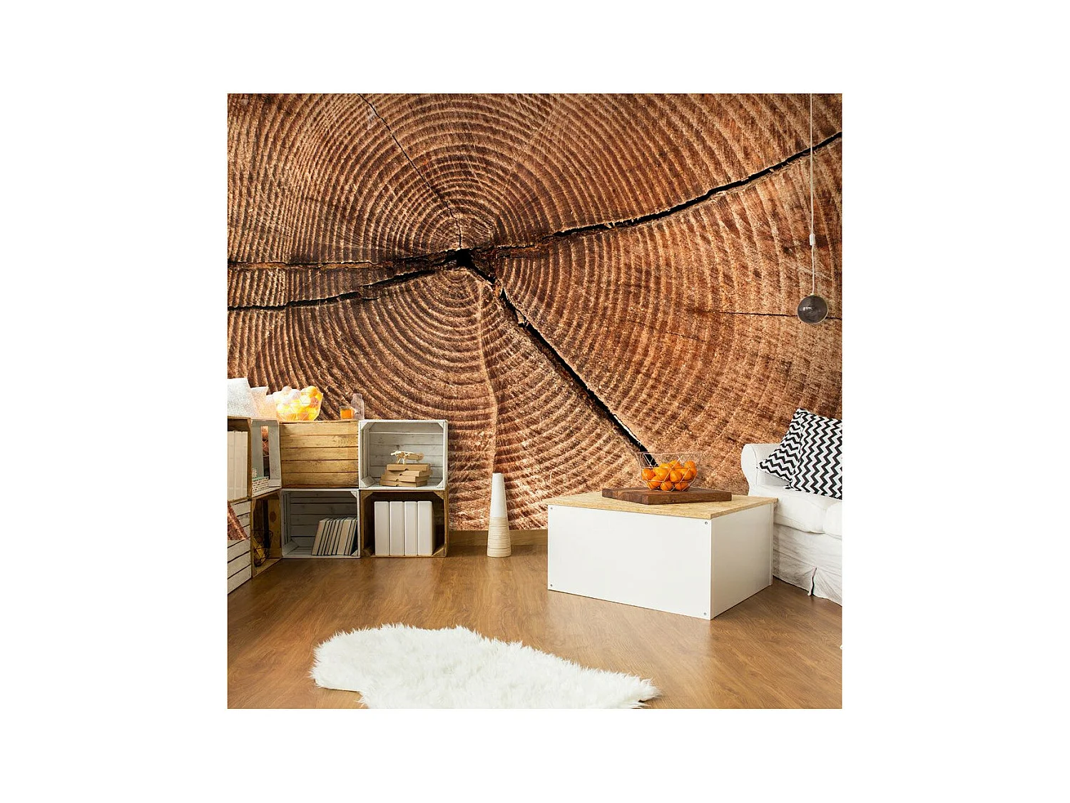 Papier Peint "Coupe D'un Tronc D'arbre" 270 x 350 cm