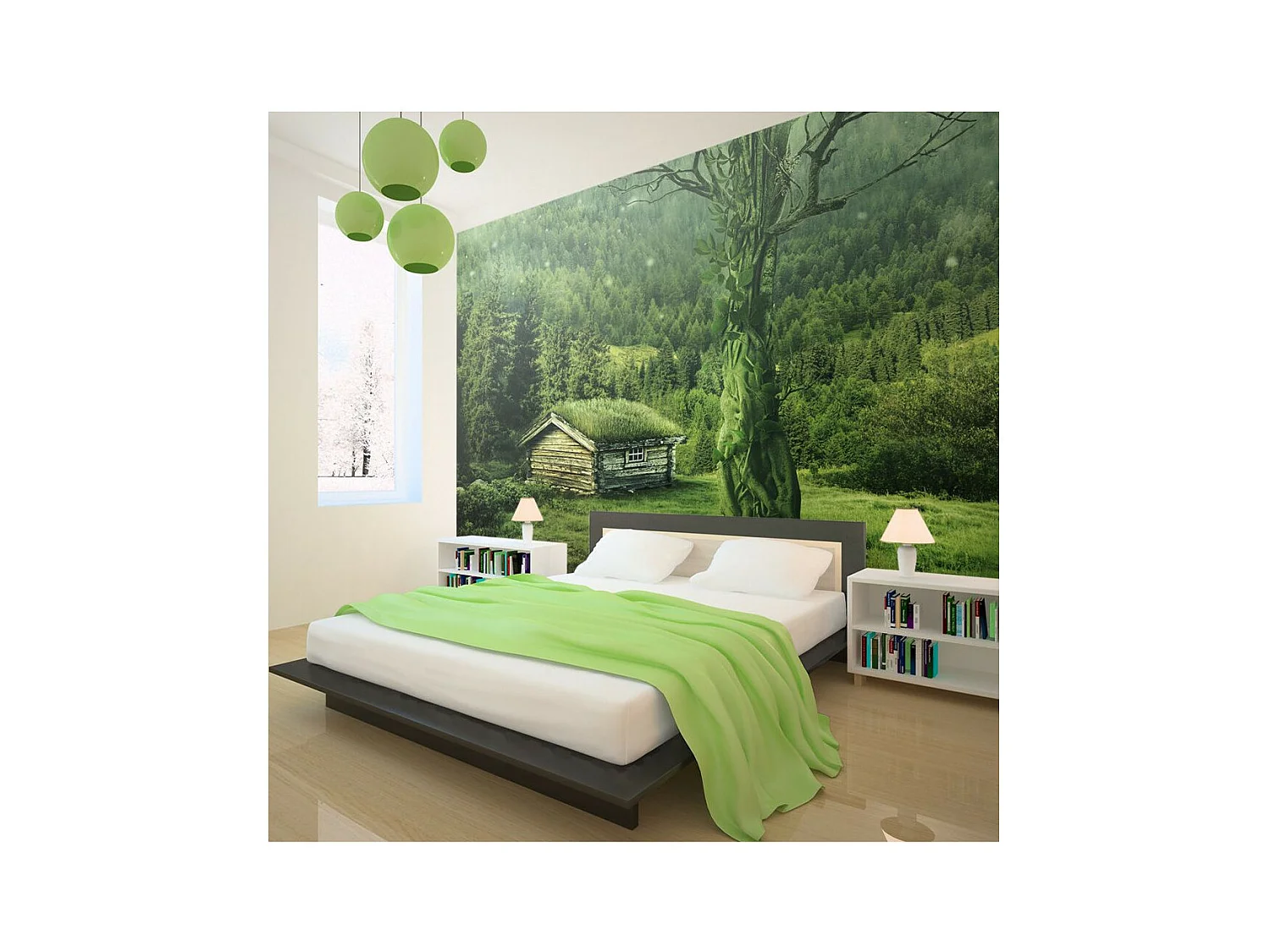 Papier Peint "Green Seclusion" 193 x 250 cm