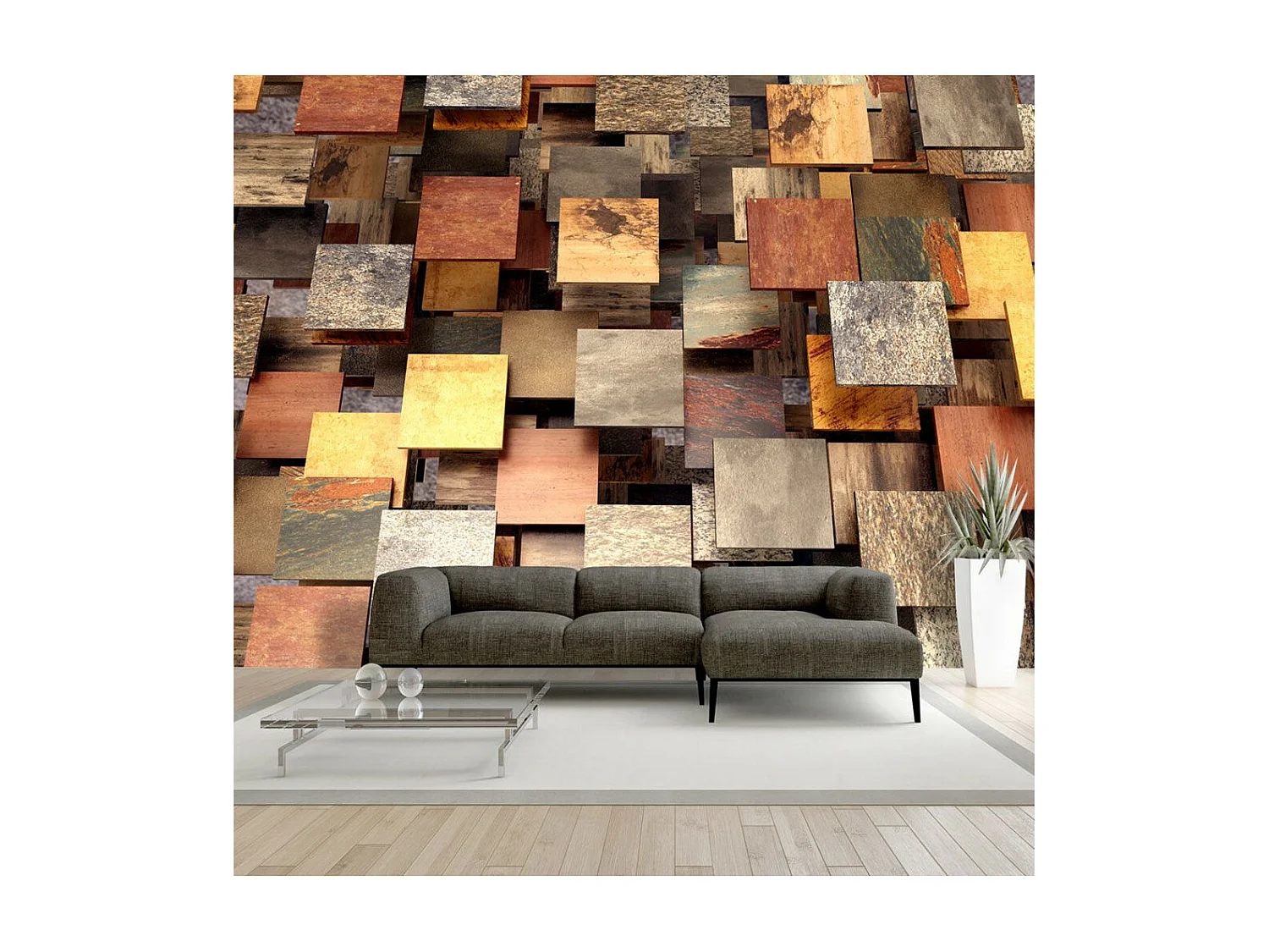 Papier Peint "Copper Roof" 105 x 150 cm