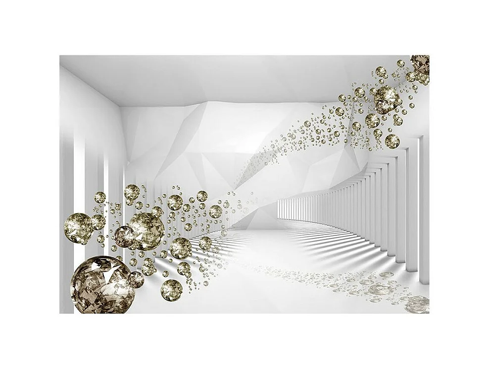 Papier Peint "Diamond Corridor Grey" 280 x 400 cm