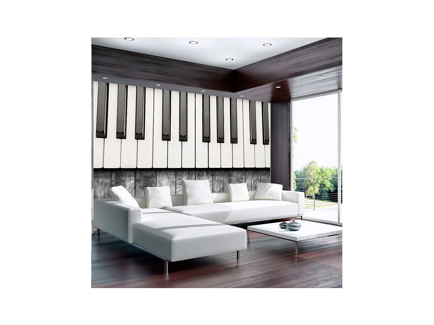 Papier Peint "Inspired By Chopin Grey Wood" 175 x 250 cm