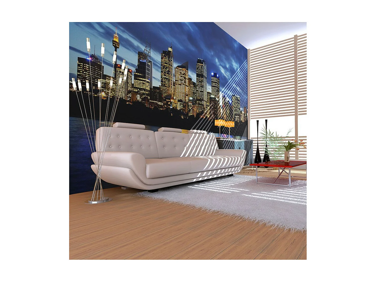 Papier Peint "Nuages ??du Soir sur Sydney" 154 x 200 cm