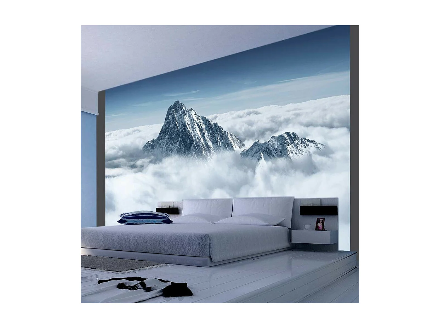Papier Peint "Montagne Entourée de Nuages" 270 x 350 cm