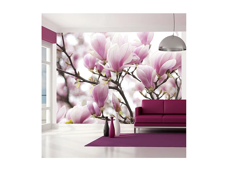 Papier Peint "Branche de Magnolia en Fleurs" 193 x 250 cm
