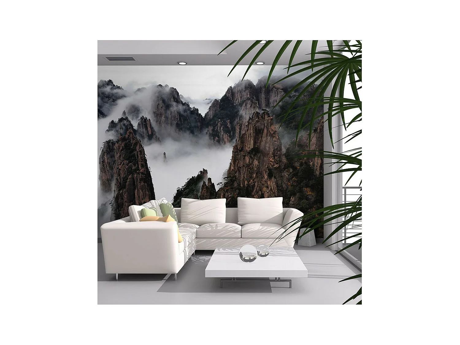 Papier Peint "Mer de Nuages, Monts Huang Shan, Chine" 193 x 250 cm