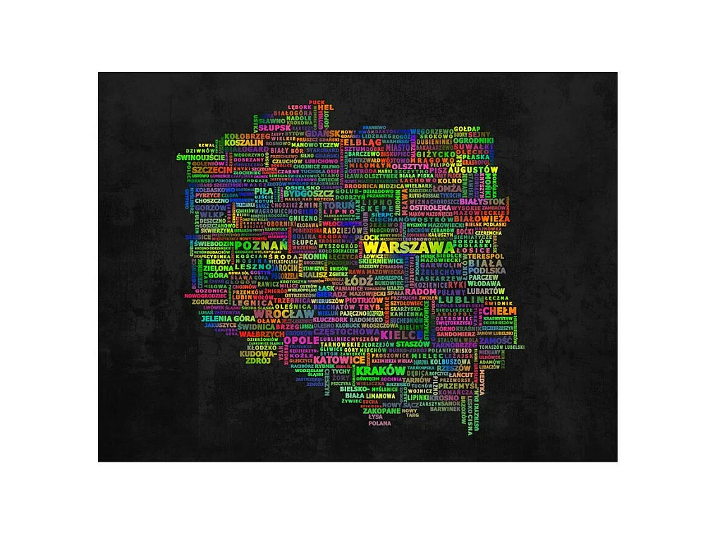 Papier Peint "The Map of Poland" 193 x 250 cm