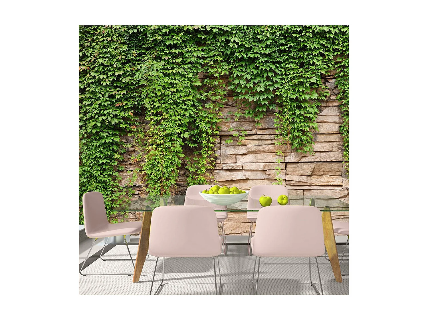Papier Peint "Mur de Lierre" 140 x 200 cm