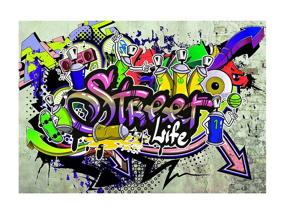 Papier Peint "Colourful Cooperation" 210 x 300 cm