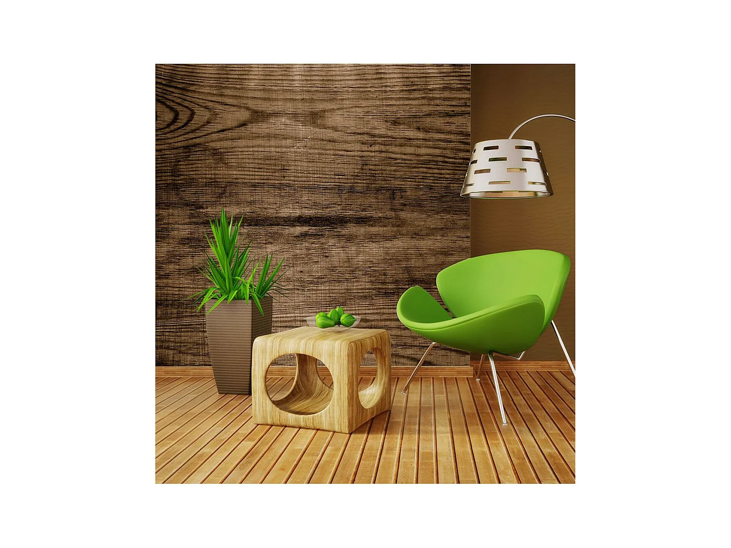 Papier Peint "Bois Solide" 231 x 300 cm