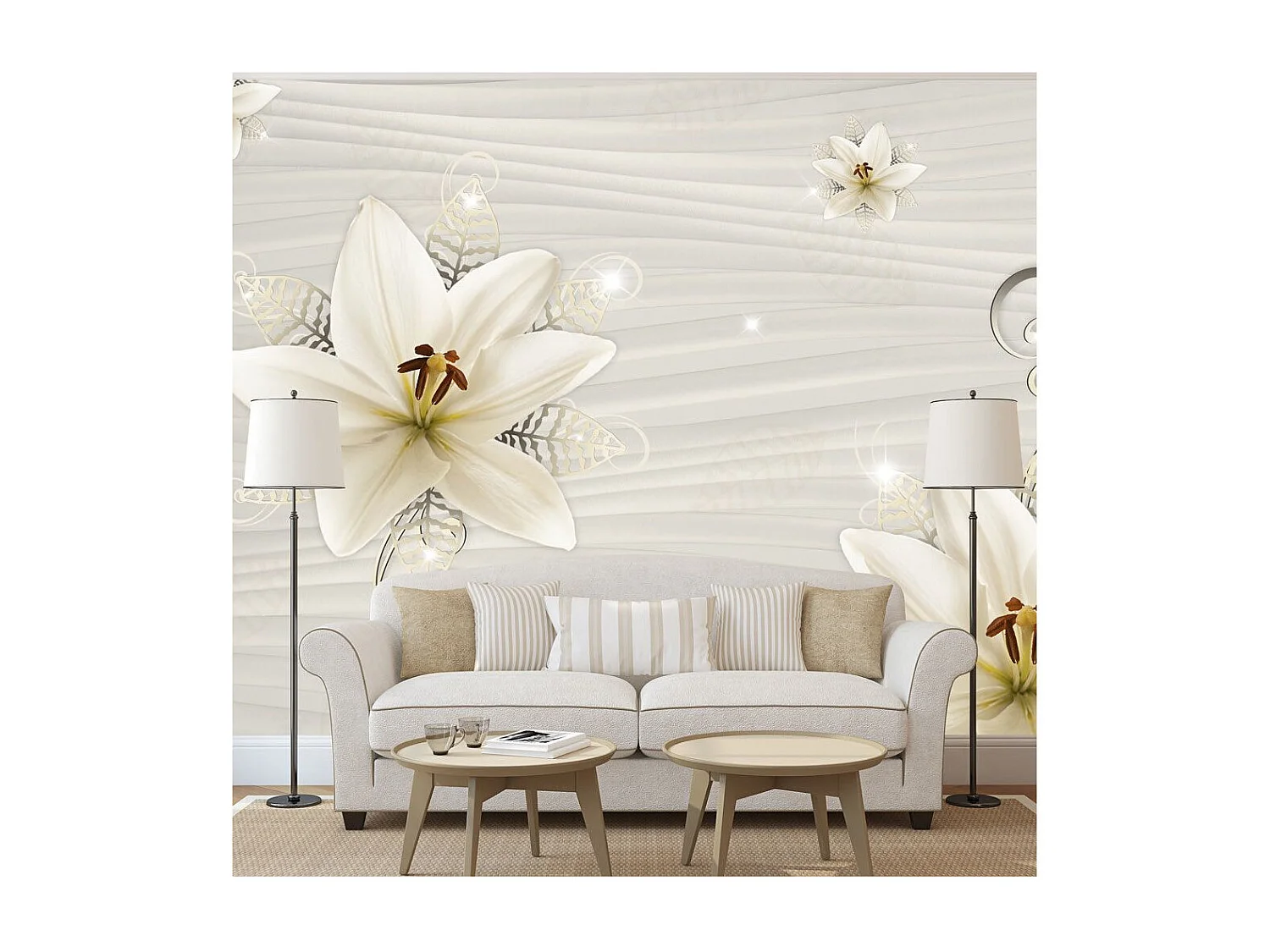 Papier Peint "Creamy Illusion" 105 x 150 cm