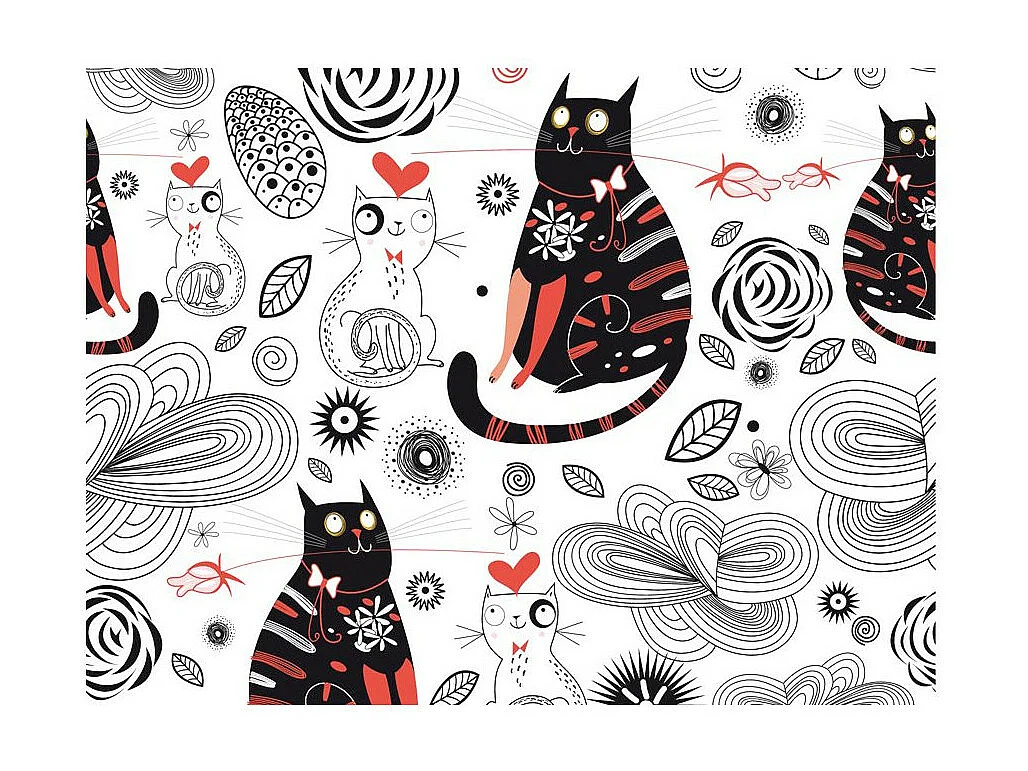Papier Peint "Chats Amoureux" 193 x 250 cm