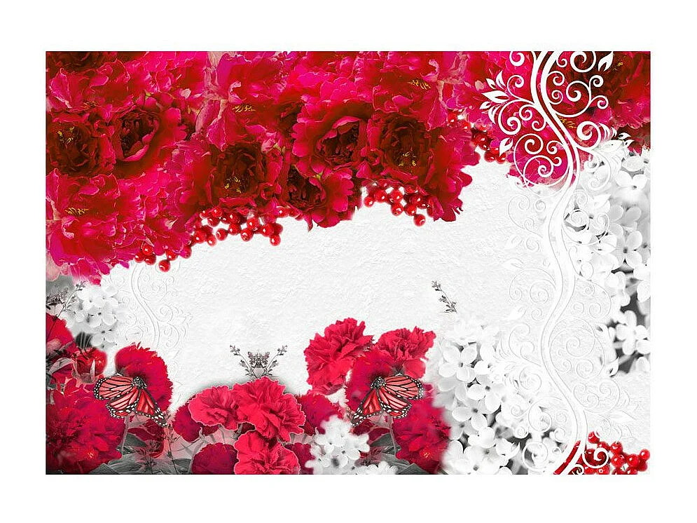Papier Peint "Colors of Spring : Red" 140 x 200 cm