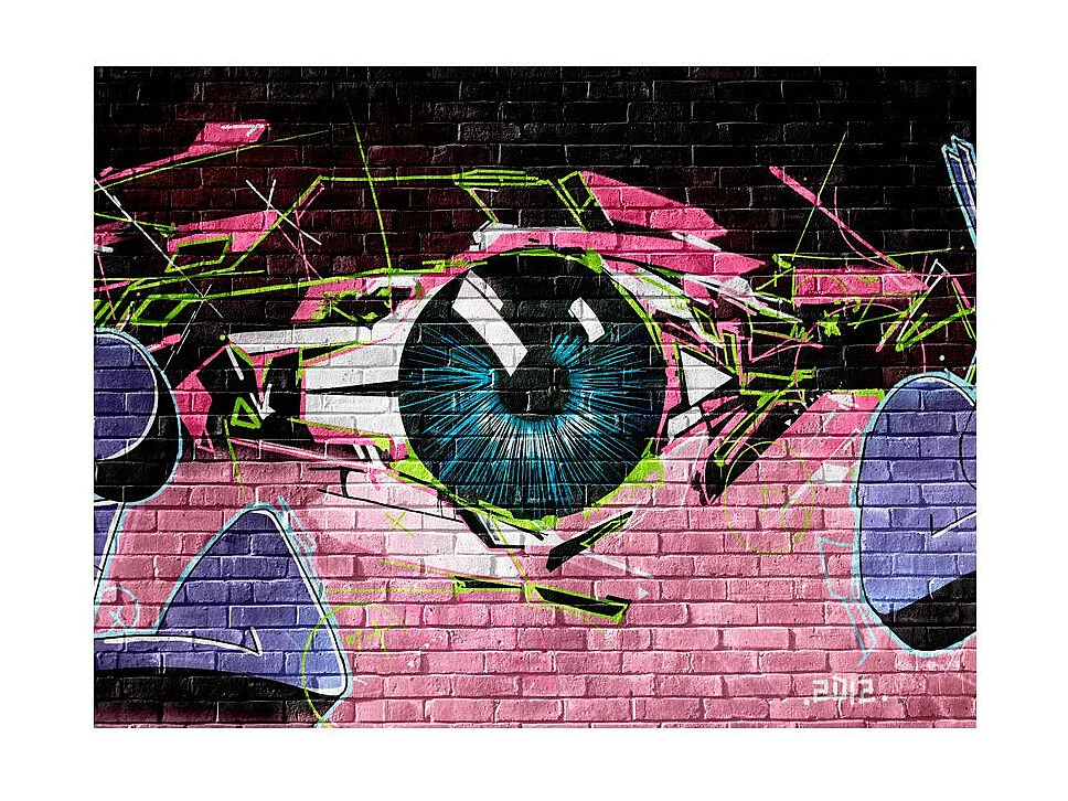 Papier Peint "Oeil Graffiti" 193 x 250 cm
