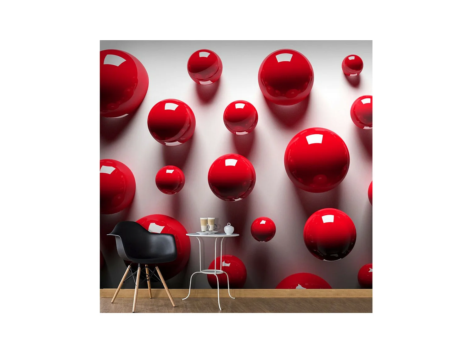 Papier Peint "Red Balls" 175 x 250 cm