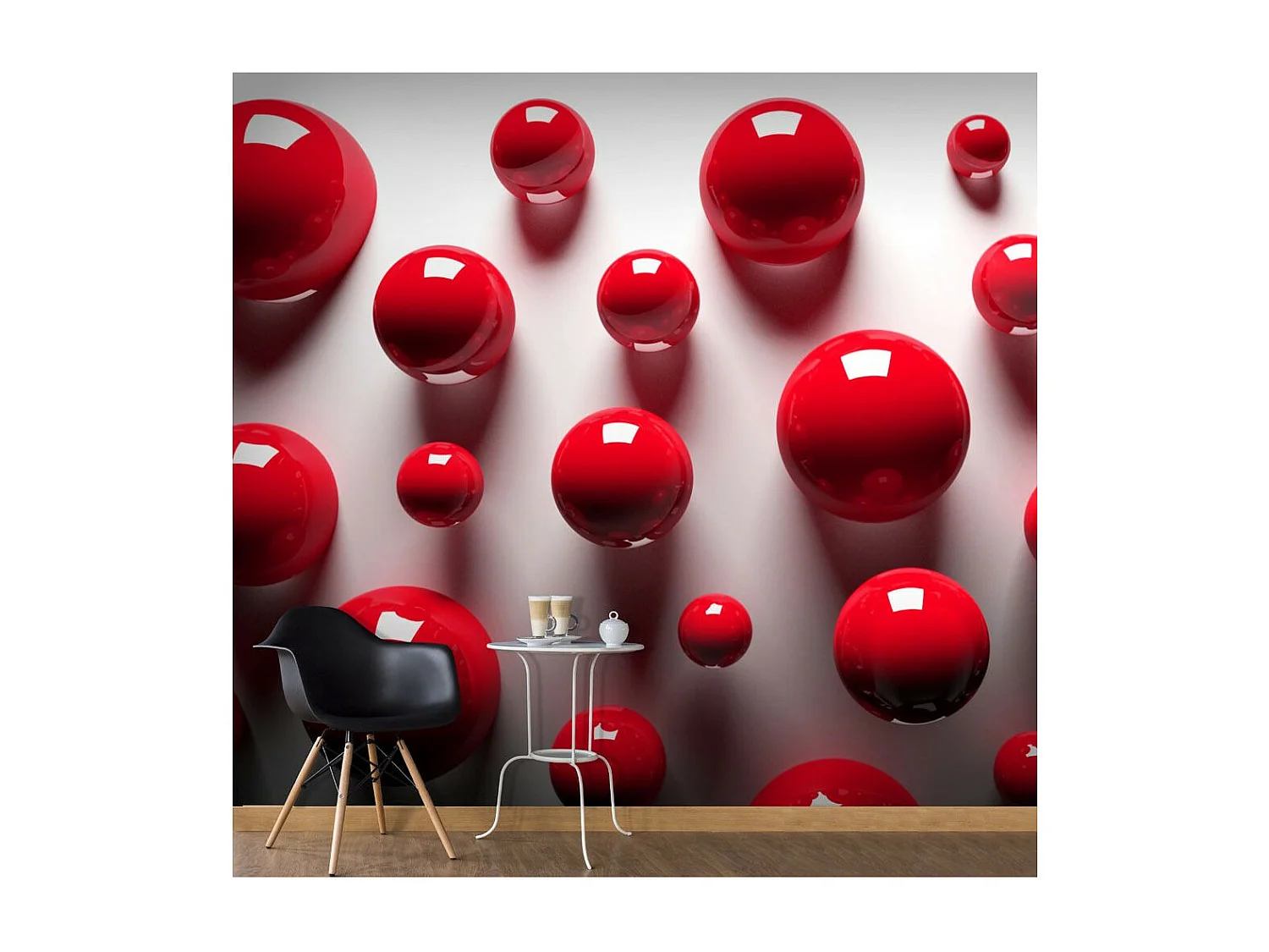 Papier Peint "Red Balls" 175 x 250 cm