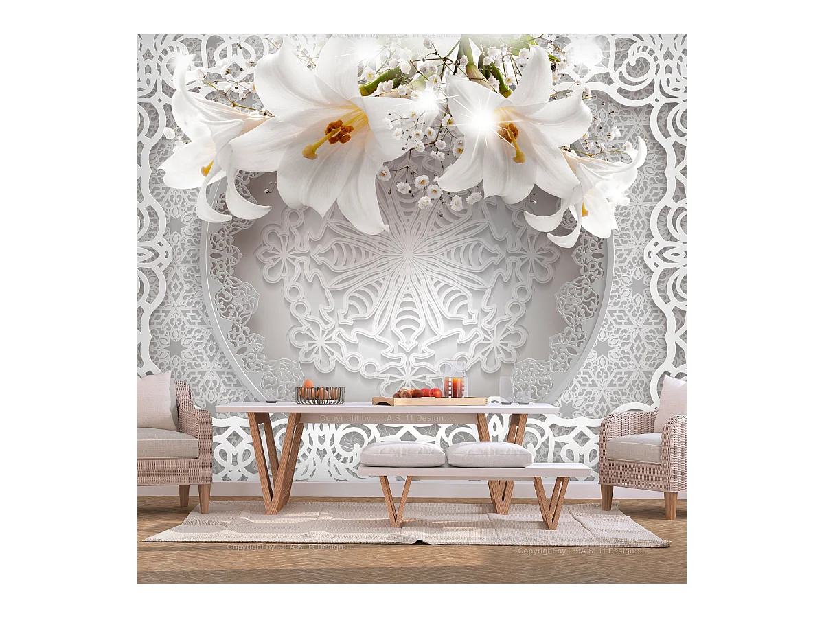 Papier Peint "Lilies & Ornaments" 175 x 250 cm