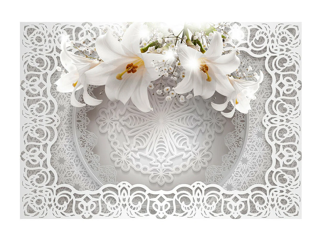 Papier Peint "Lilies & Ornaments" 175 x 250 cm