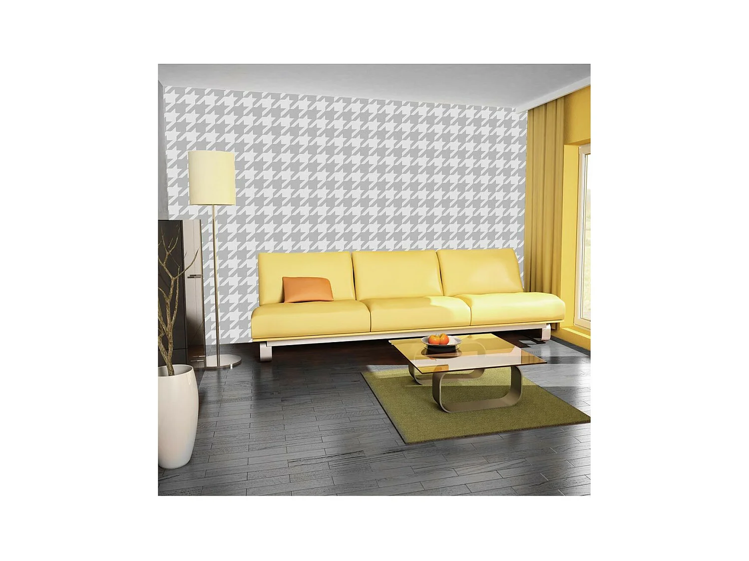 Papier Peint "Dogtooth Check" 70 x 100 cm