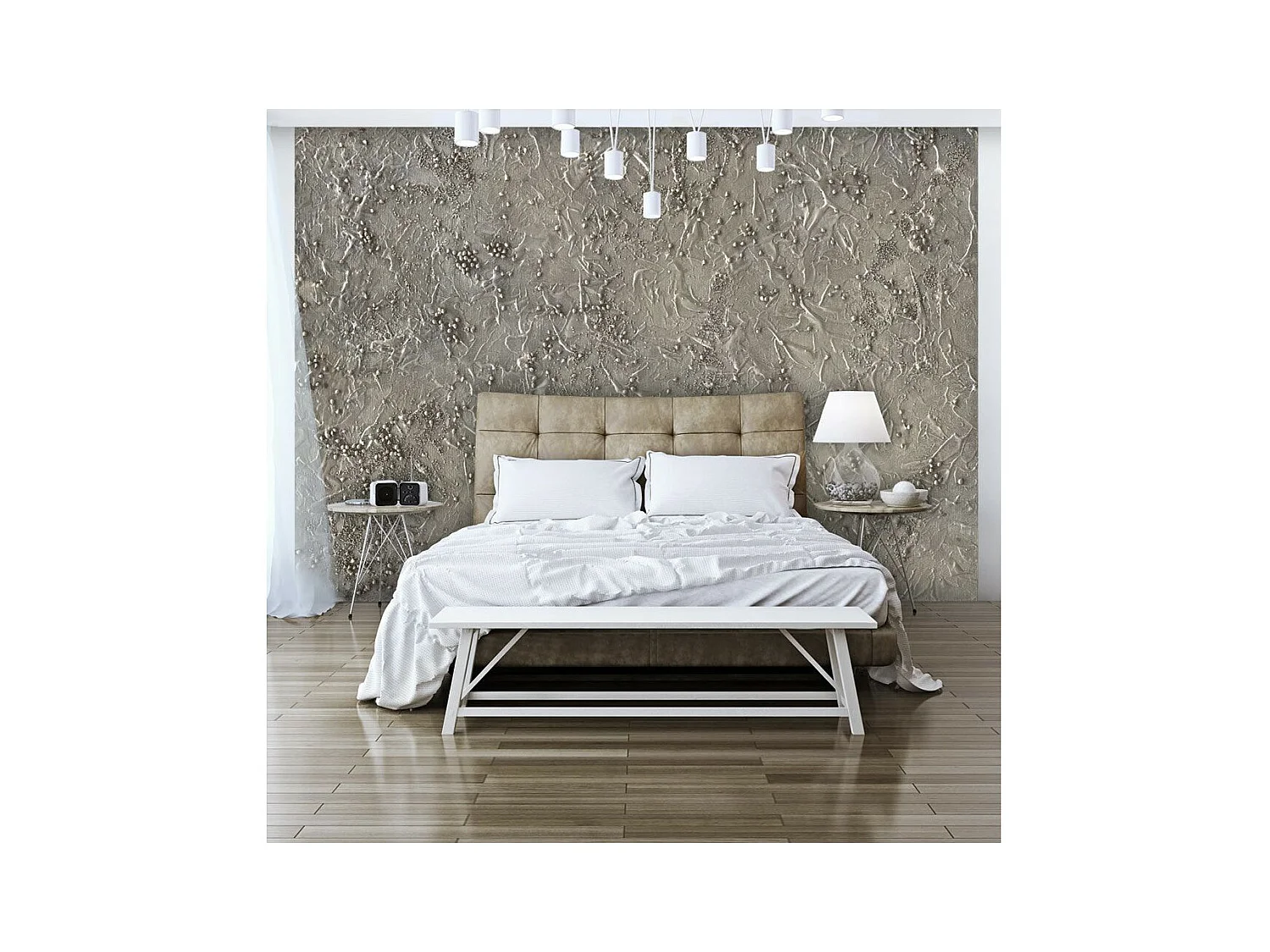 Papier Peint "Silver Serenade" 140 x 200 cm